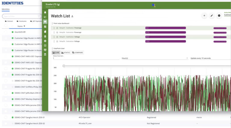 Product screenshot of Identities and Watch List. Demo video thumbnail.
